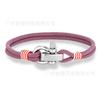 Stainless Steel Adjustable Mini Horseshoe Buckle Men'S Captain Rope Bracelet Couple Anchor