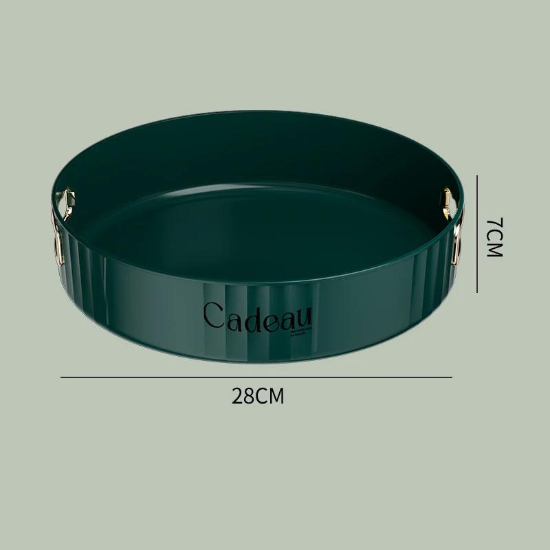 360Degree Rotatable Round Tray Countertop Multi Purpose Storage Tray Rotating Storage Rack Kitchen Storage Bathroom Organization