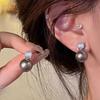 French Light Luxury Zircon Pearl Stud Earrings Exquisite Versatile High-end Earrings Retro Simple Niche Earrings Imitation Pearls