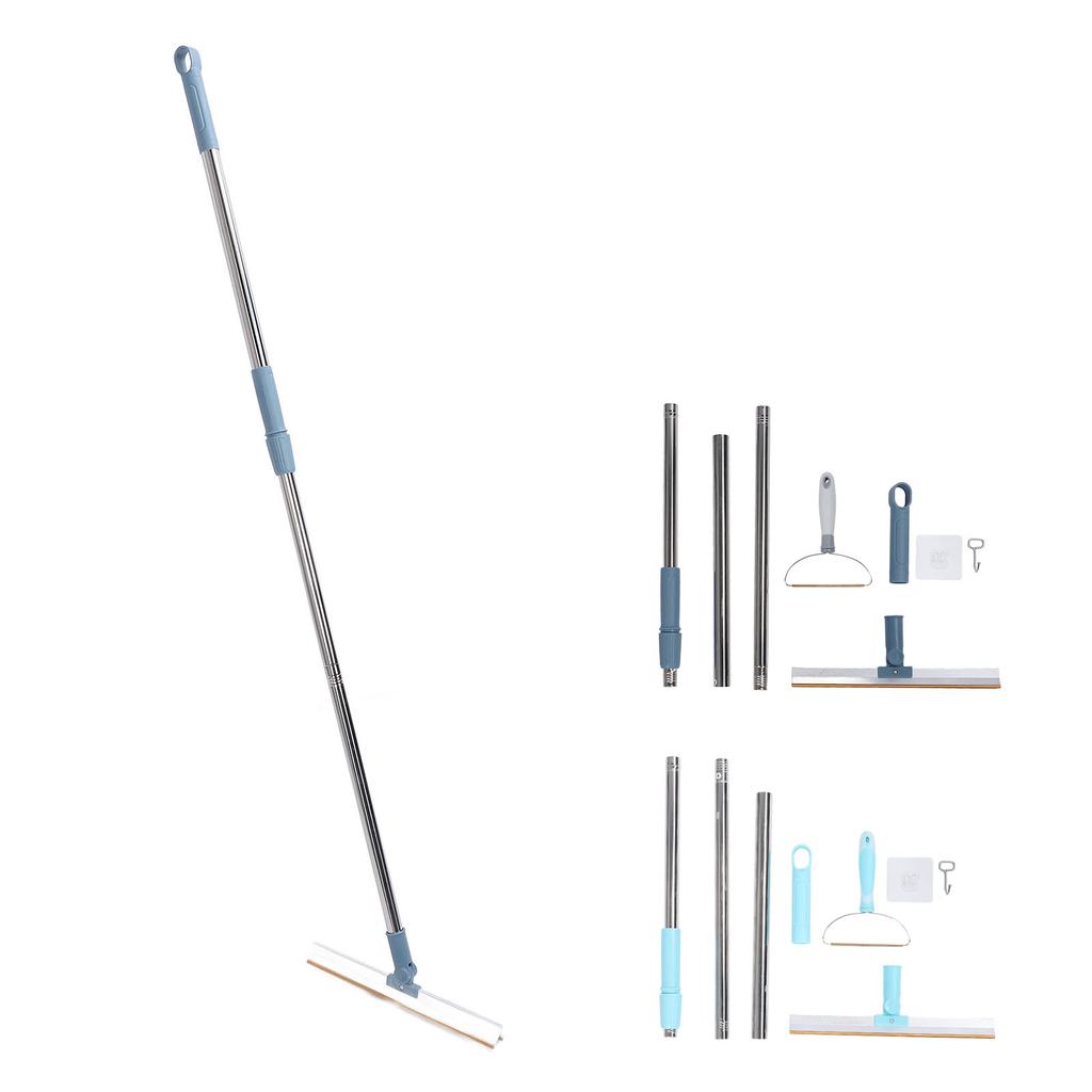 2Pcs Pet Hair Removal Carpet Rake Adjustable Long Handle Efficient Carpet Hair Removal Broom Scraper