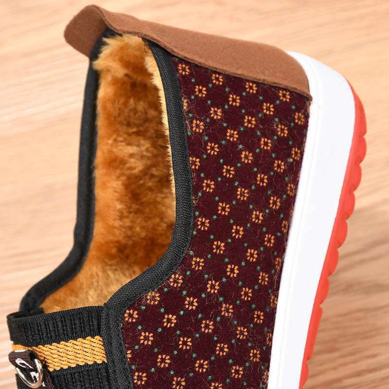 New Women's Shoes with Added Fleece and Thickened Warmth, Soft-soled Comfortable Cotton Shoes