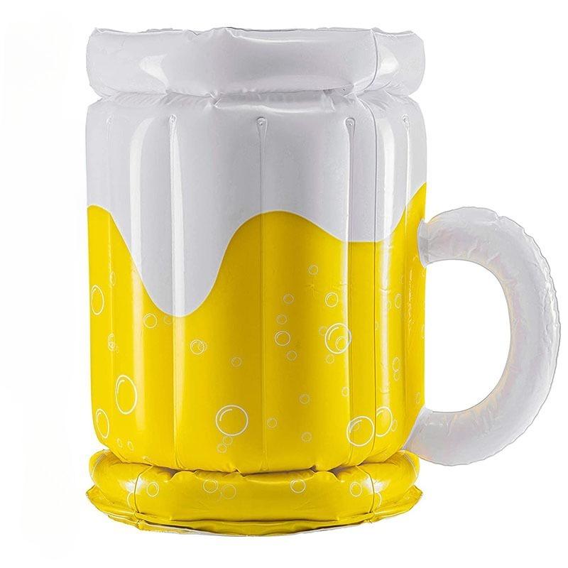 Inflatable Beer Mug Ice Bucket - Portable Outdoor Beer Cooler, Beach Pool Party Ice Storage for Beverage Chilling Creativity фото
