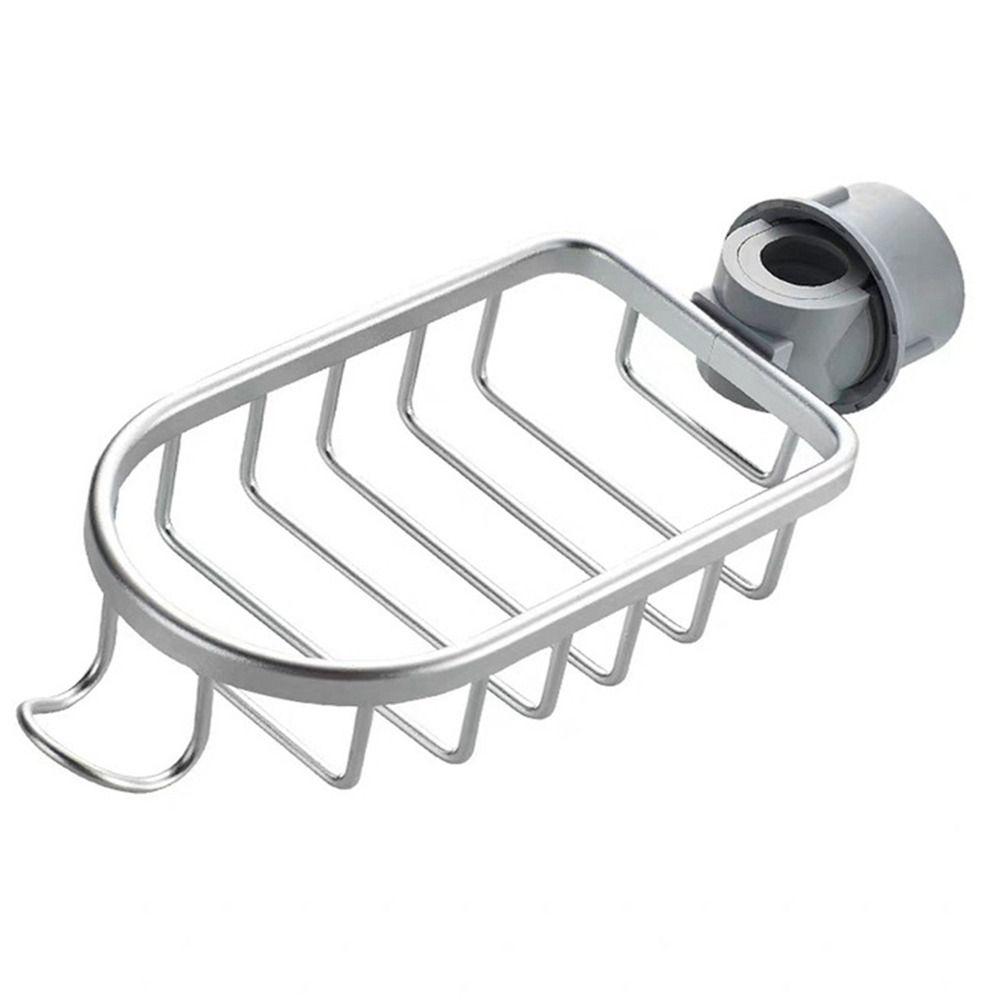 

With Hooks Adjustable Durable Shower Rod Shower Storage Rack Faucet Shelf Sponge Drain Rack серебряный