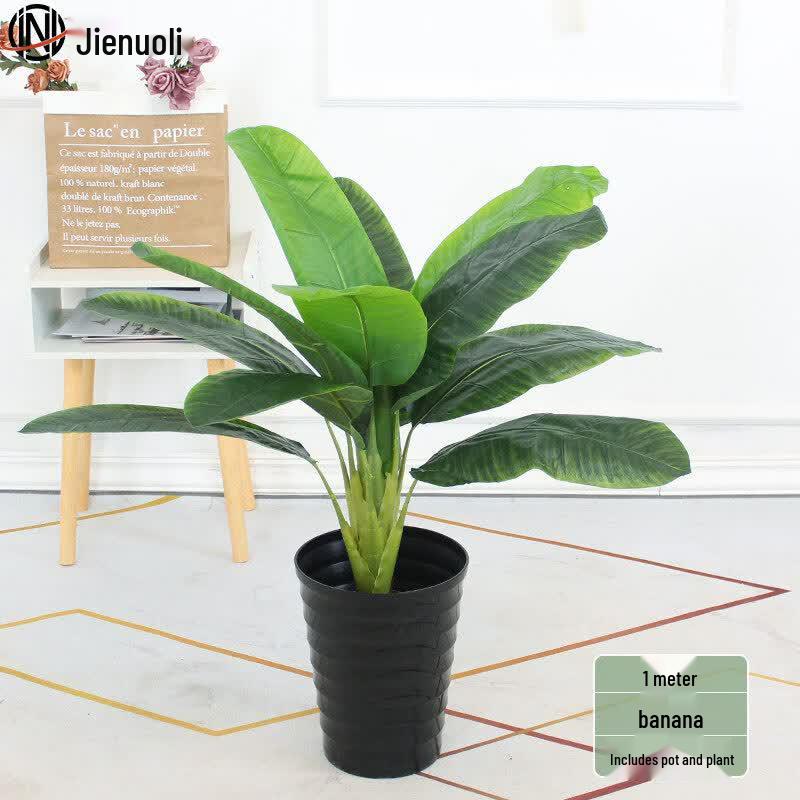 JNL Artificial Banana Tree Potted Plant