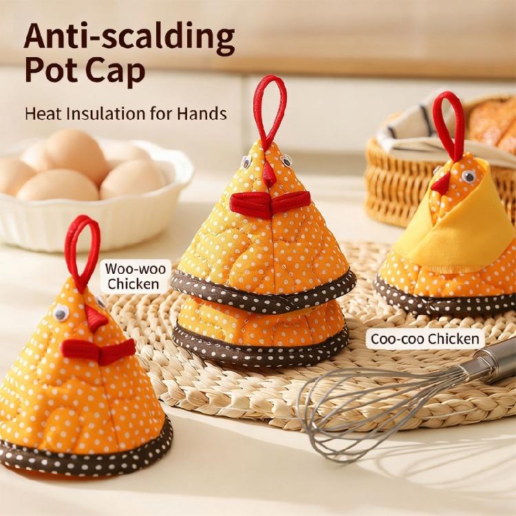 Nonslip Chicken Shaped Triangle Pot Handle Cap Heatproof Cooking Accessory Insulated Kitchen Tool Protector
