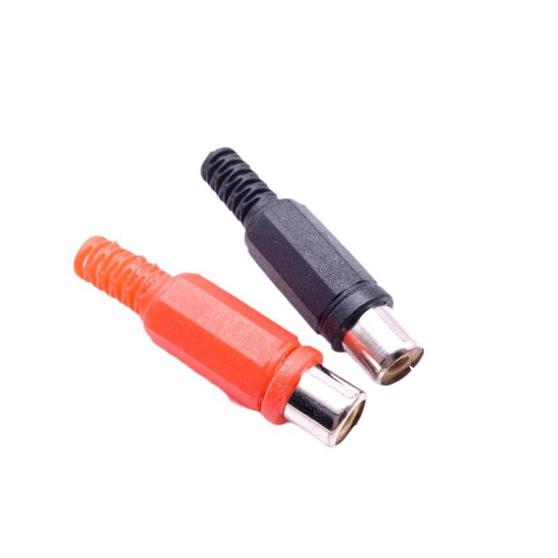 RCA AV Male/Female Plastic Solder Connector Plug