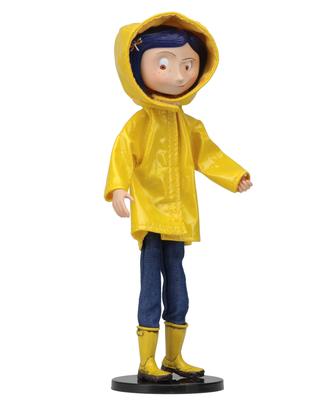 NECA Coraline and the Button Witch Bendy Fashion Doll Coraline Raincoat 7-inch Ver.