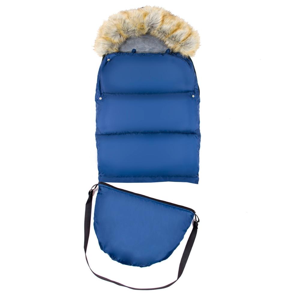 Conjunto de saco de dormir para carrinho de bebé, assento, trenó, inverno, saco azul marinho + capa