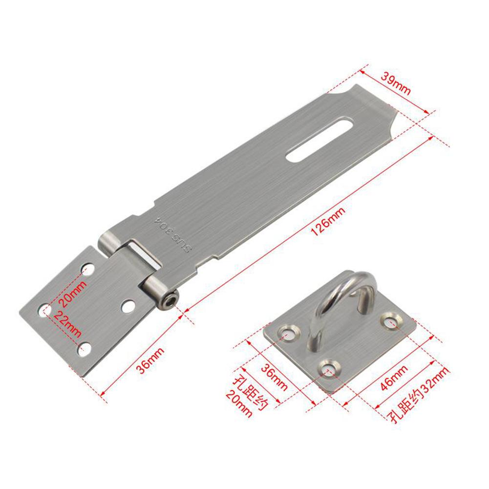 1Pc Padlock Hasp Door Clasp Lock W/ Mounting Screws Stainless Steel Burglar-proof Spare Tools For Door Cabinet Box Drawer