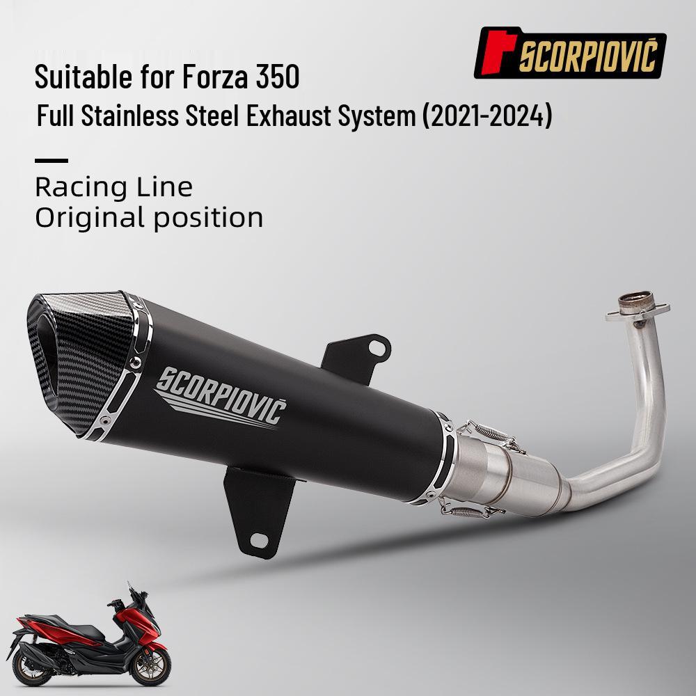 Forza 350 Edelstahl Auspuff Endstück & Schalldämpfer (2021-2024)