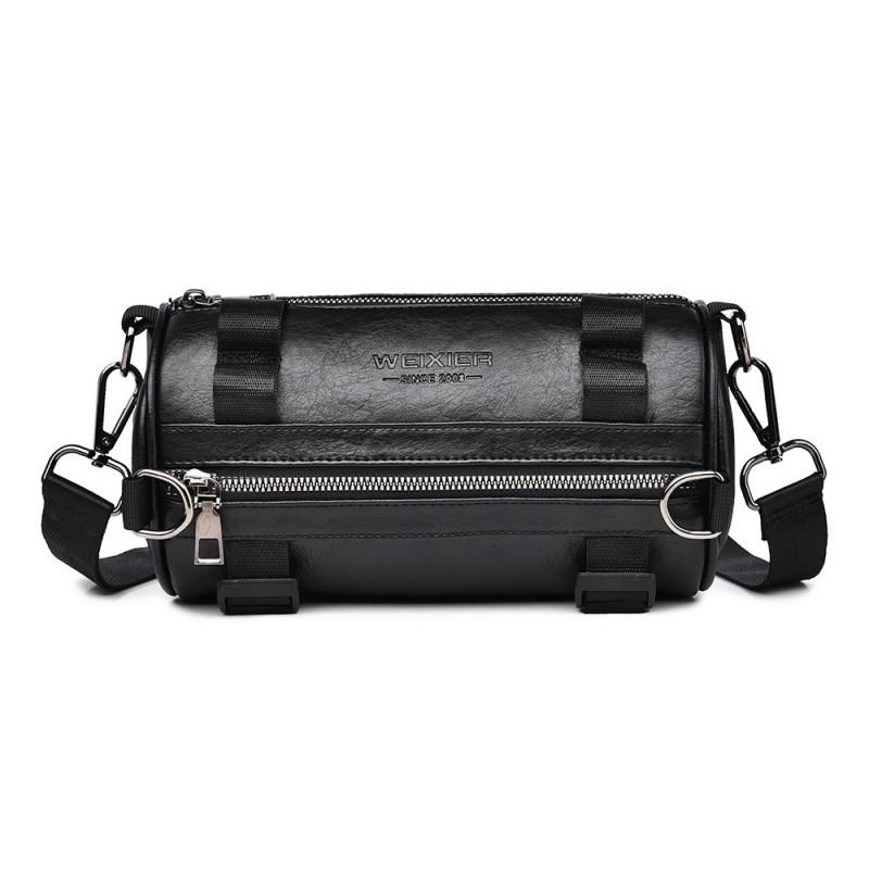 New High-end Men s Personalized Crossbody Bag Trendy Large Capacity Casual Waterproof Shoulder 22x11x11 чёрный