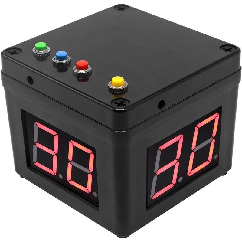 

ABMH-For Poker Shot Clock For Poker/Casino Chess Tournament- Seconds Countdown Timer, 20/30 Sec& Custom Time, 4-Sided Cube Desig чёрный