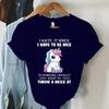 Cute Unicorn Graphic T Shirts Vintage Casual Tees New Fashion Harajuku Womens Clothing Y2k Grunge Tops Ladies Korean Tshirt