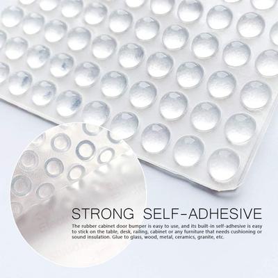 New Self Adhesive Damper Buffer Clear Silicone Cabinet Door Bumpers Round Protective Pads