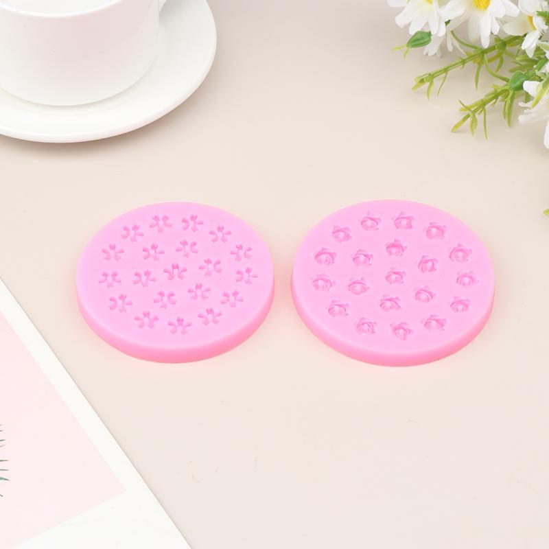 Mini 20 de găuri cu flori de cireș, trandafiri, matriță din silicon, în formă de floare, ciocolată, fondant, desert, prăjitură cu flori, instrument decorativ de copt