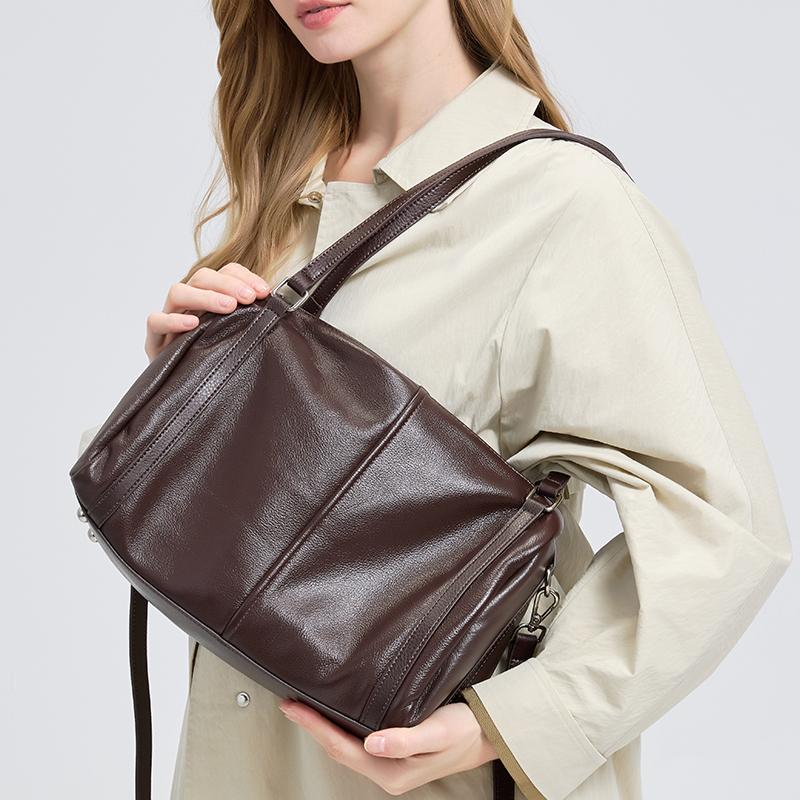 Women Retro Soft Cowhide Vintage Shoulder Bag Ladies Cow Genuine Leather Crossbody Bags Female Fashi Luxury Designer Handbags