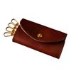 Am De Mas Key Tochigi Genuine Made In Card Key Brown Case, Leather, Leather, Japan, Gold-Plated, 4-Ring Holder, Holder, KC-026,
