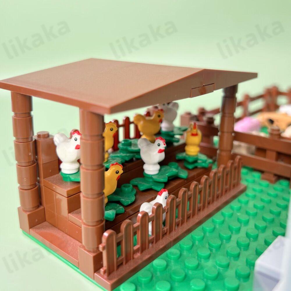City Farm Building Blocks MOC Animals Pig Blocks Montessori Toys for Children Gift Compatible Friends Classic DIY Bricks Toys