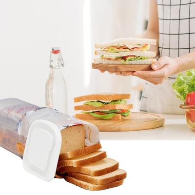 Bread Storage Box Large Capacity Food Grade Plastic Clear Rectangle Multifunctional Toast Dispenser Food Container Kitchen Gadgets