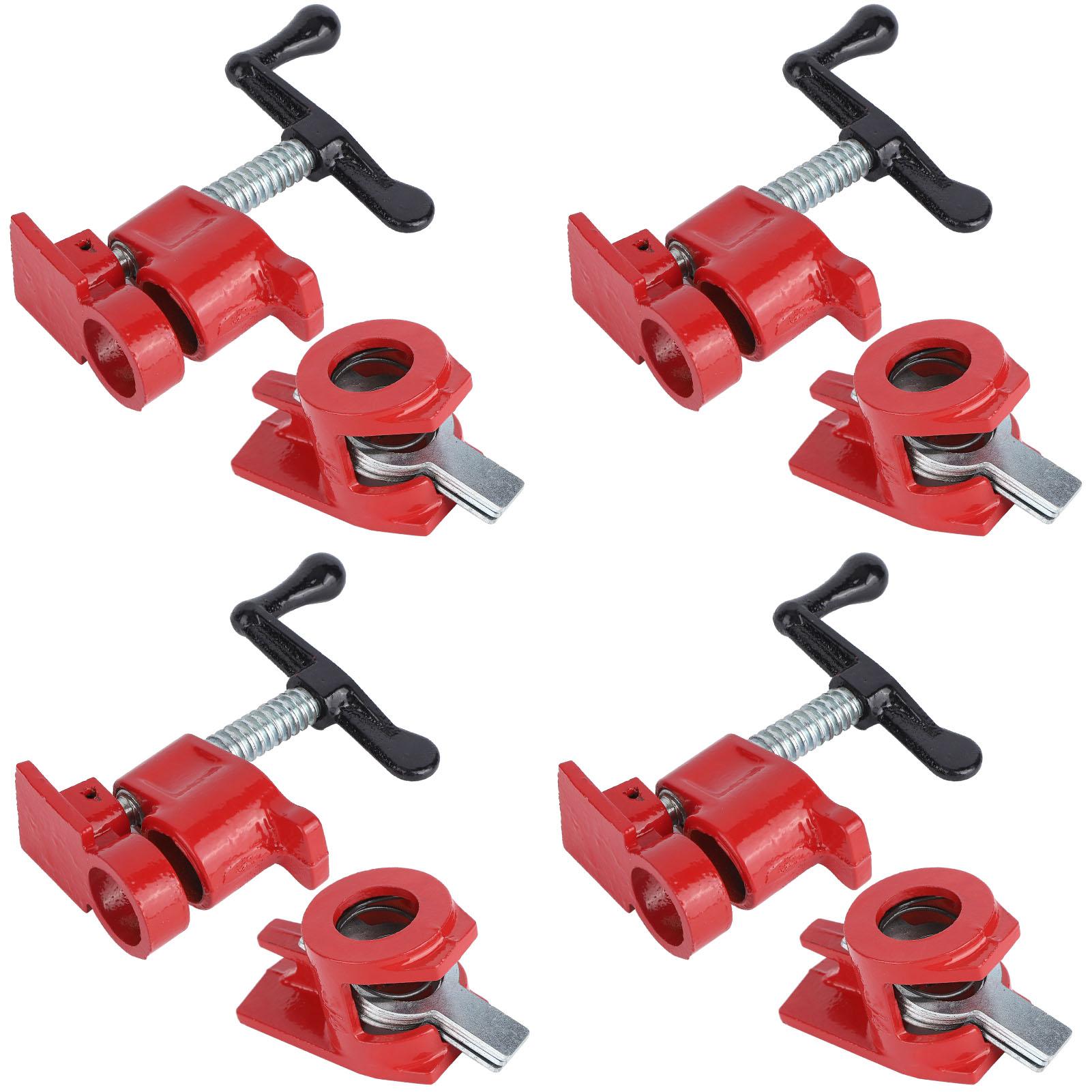 

4Sets 3 4 Quick Release Heavy Duty Wide Base Iron Wood Metal Clamp Set Woodworking Workbench