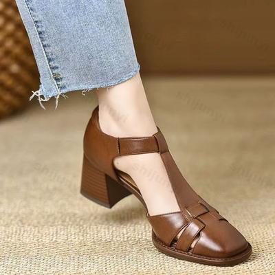 Summer Women High Heels Fashion Pumps Chunky Cozy Casual Shoes Dress Elegant Woman Sandals 2026 Trend Party Sandalias De Tacón