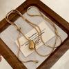 Korean Gold Water Drop Long Necklace—2026 High-End Fashion Sweater Chain for Women