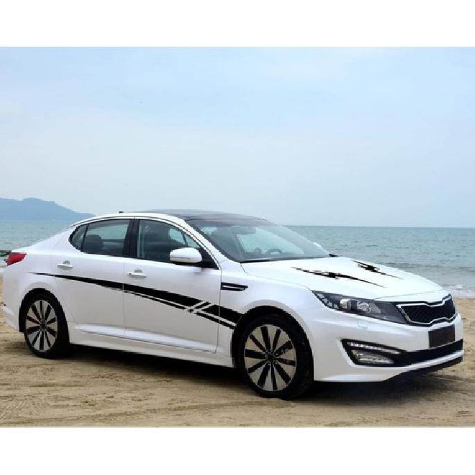 Decals Car Truck Accessories Body Side Sports Stripe Stickers Decoration Black