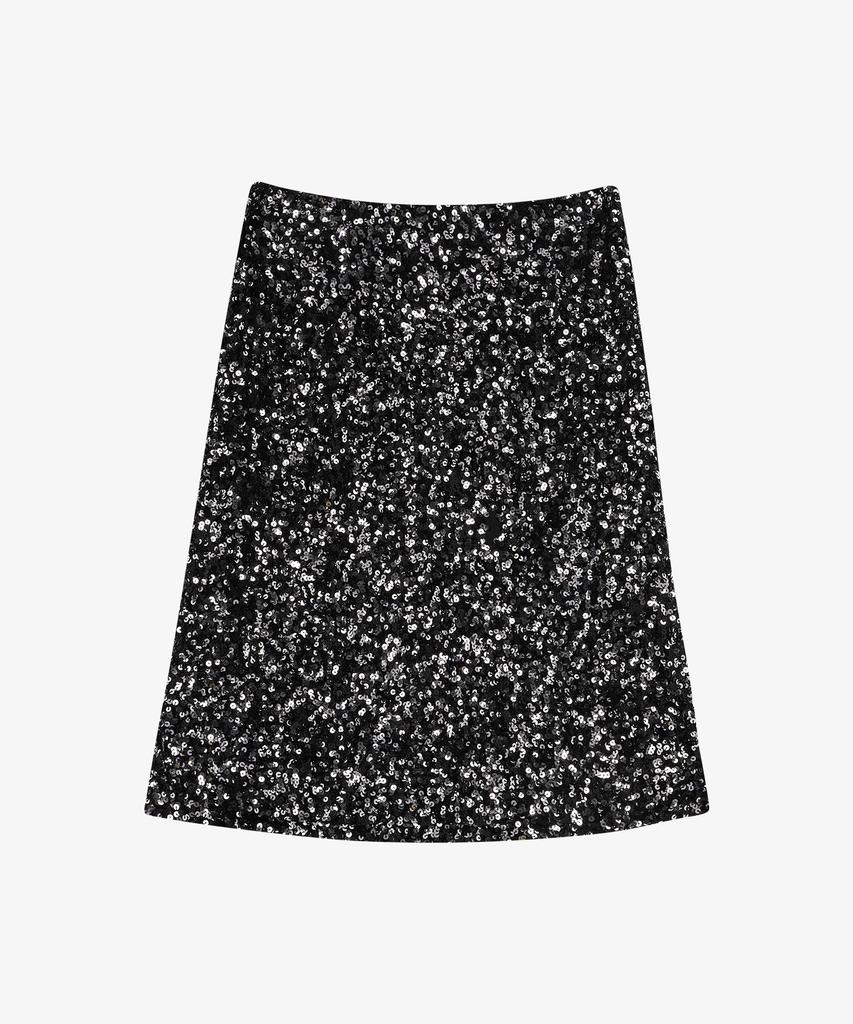 City Breeze Glam Sequin Skirt_Black