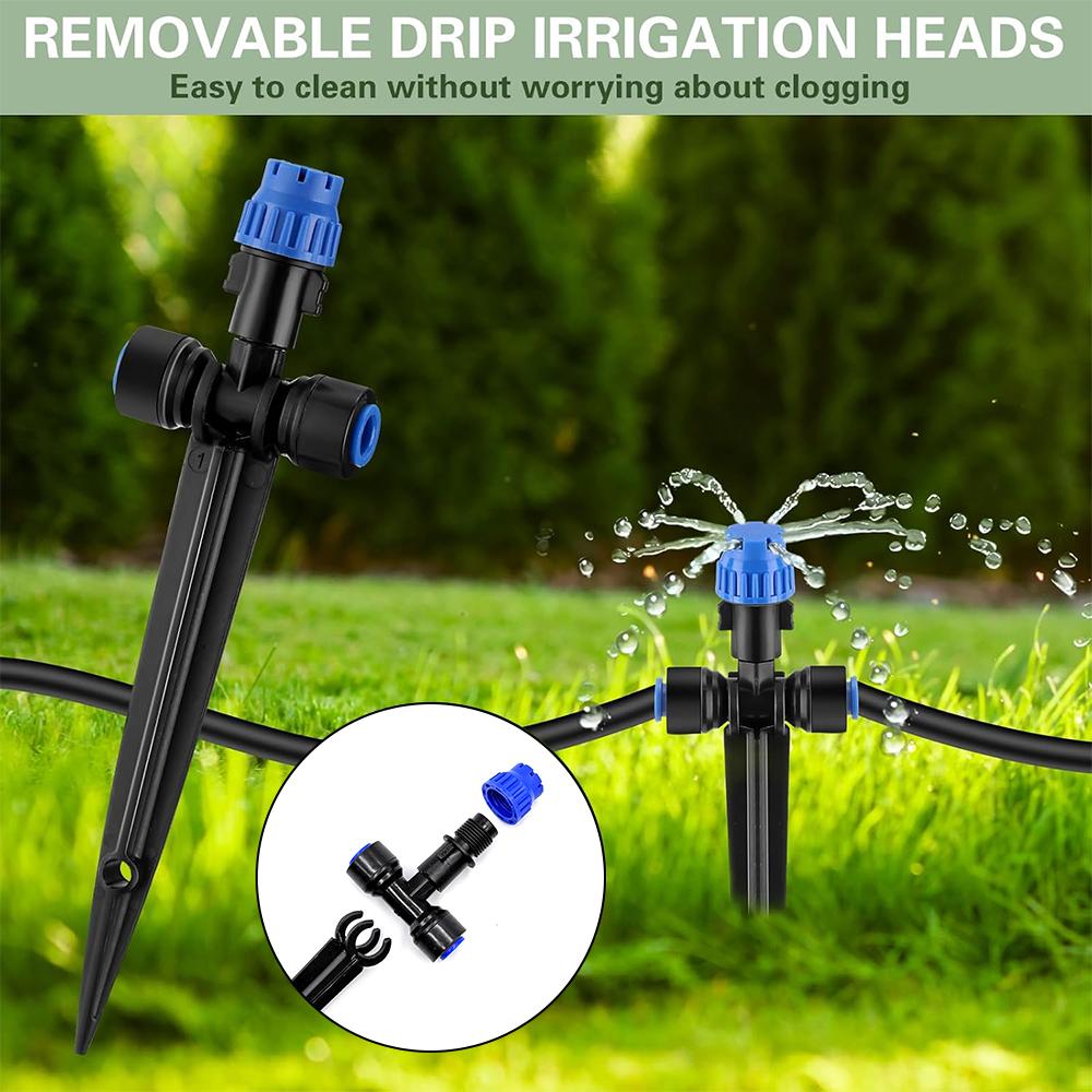 10-30M Drip Irrigation Kit Automatic Garden Watering System with 1/4 Quick Connect for Raised Beds