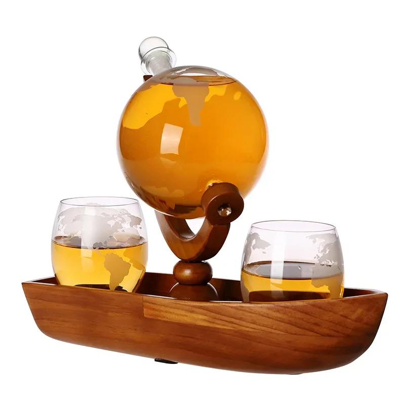 NANCIHUI 1000ml Whiskey Glass Set Wine Decanter Vodka Wine Vessel Whiskey Glasses Home Office Decoration Receiving Guests