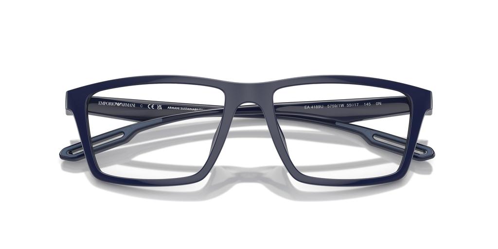 Emporio Armani Sunglasses EA4189U Shiny Blue 55 Men's