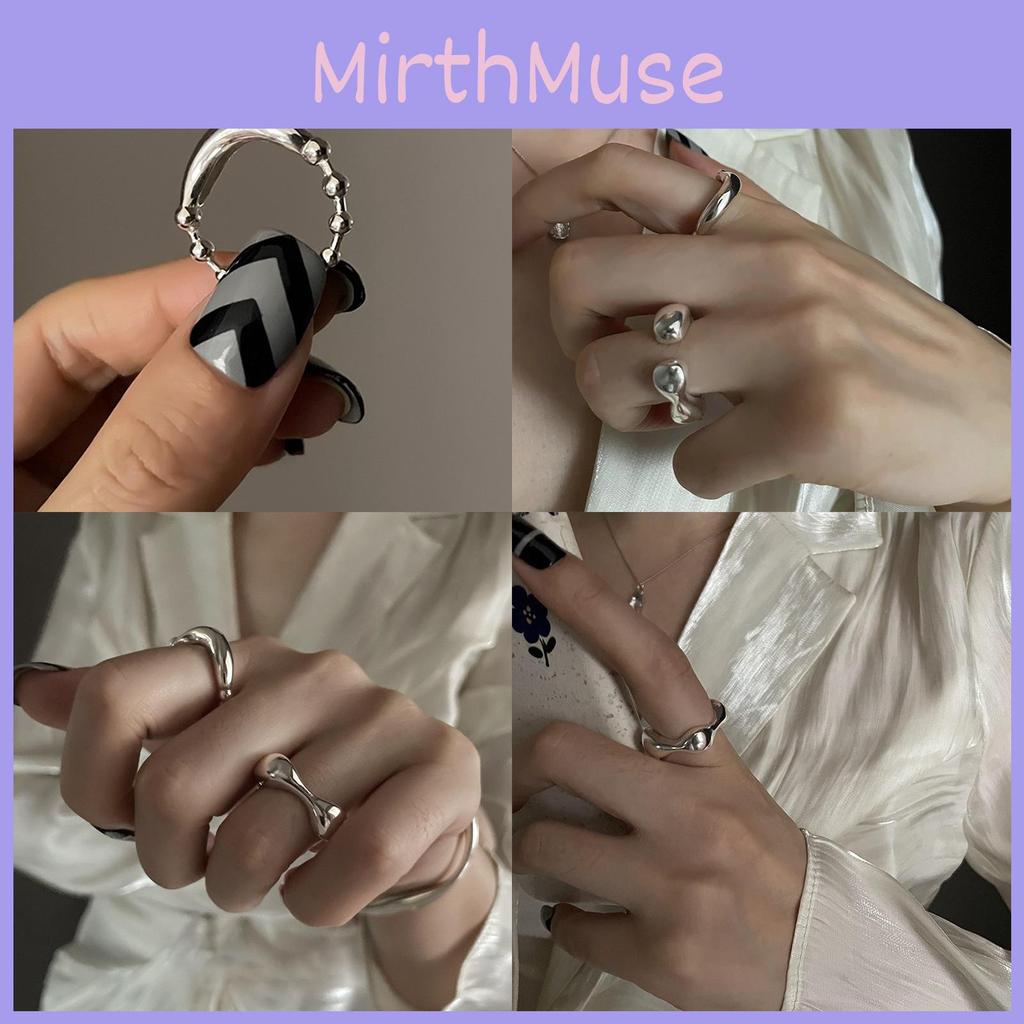 Stylish Korean 925 Sterling Silver Ring For Women With Geometric Design And Elegant Look