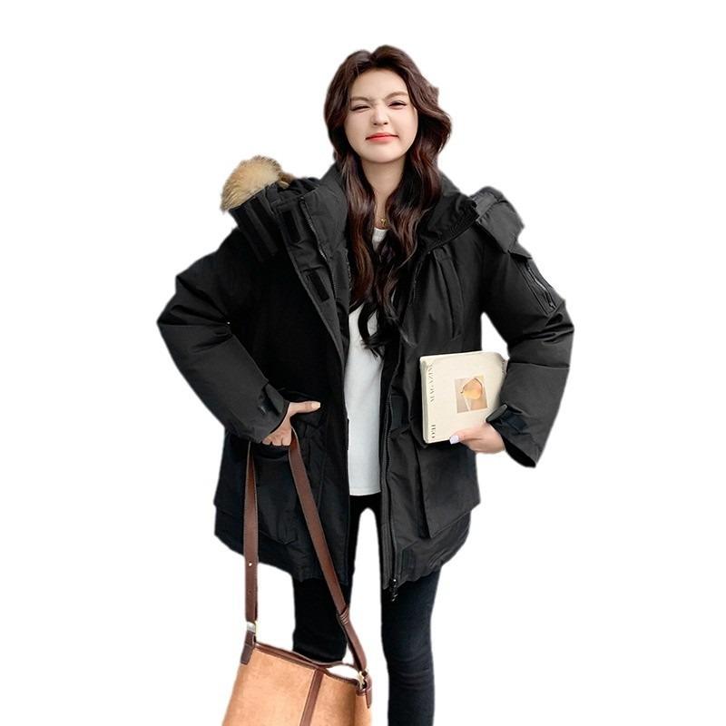 Tooling Large Fur Collar Down Cotton-padded Clothes Female Students Loose Thickened Cotton-padded Clothes Winter Pie Overcome Cotton-padded Jacket