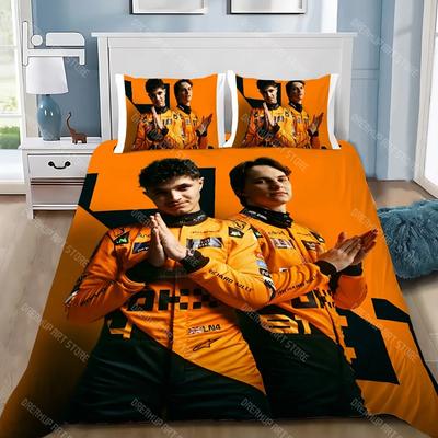 Bettbezug Kissenbezug Bettwäscheset F1 L-Lando N-Norris Erwachsener Junge Mädchen Schlafzimmerdekoration Kindergeschenk Einzel Doppel Große Größe