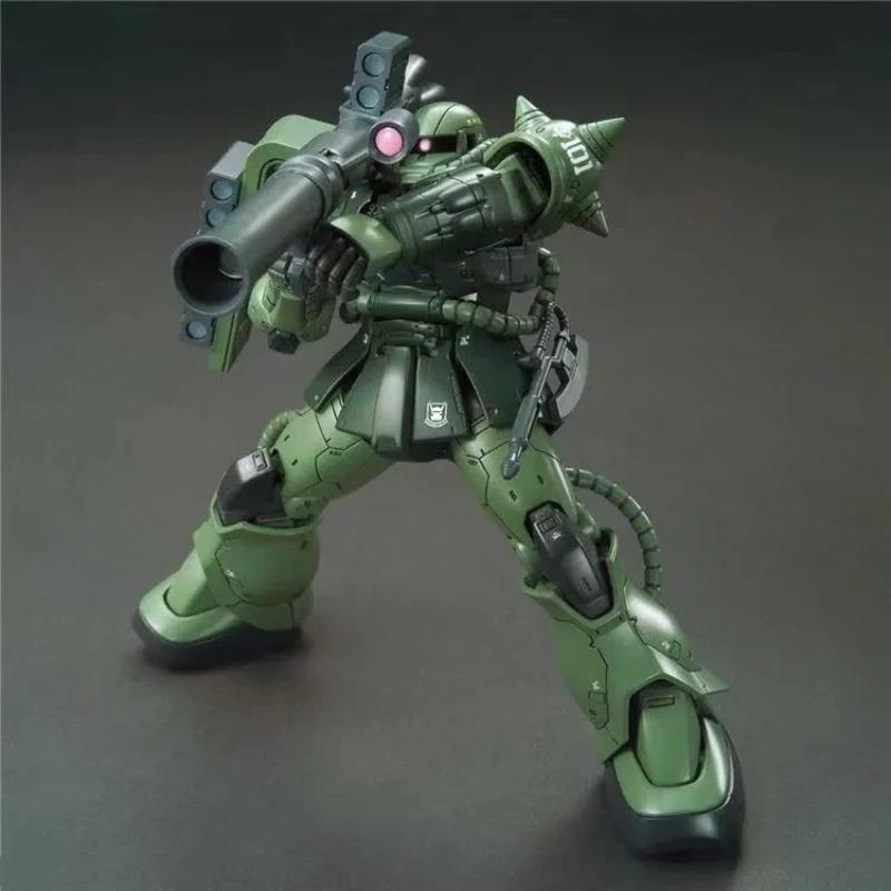 HG Gto 1/144 Kit de Modelo de Ensamblaje Figuras de Acción Ms-06c-6 Zaku Juguetes de Plástico Modelo Adorno de Escritorio Sorpresa para Niño Regalo Coleccionable