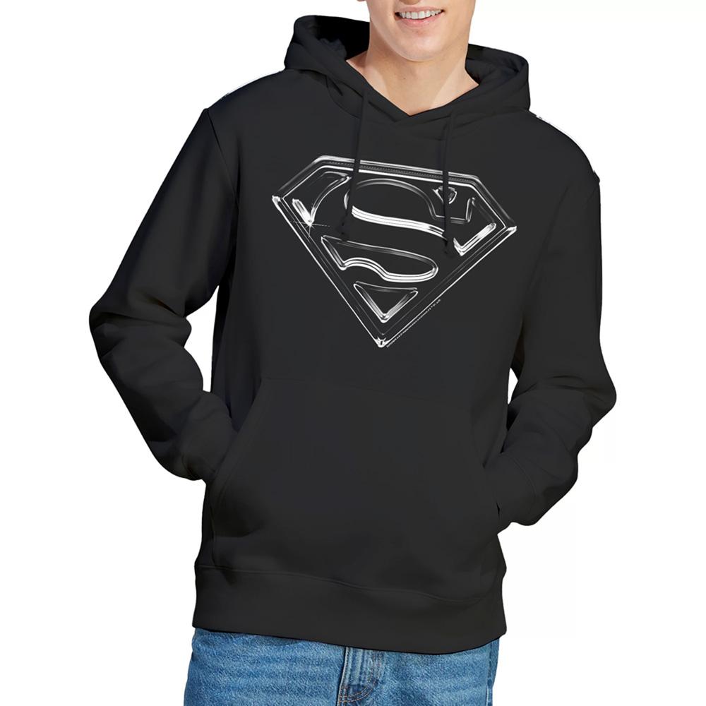 SUPERMAN Unisex Adult Steel Logo Hoodie