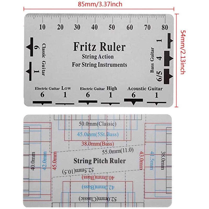 Electric & Acoustic Guitar String Height and Spacing Ruler - Guitar Repair Tool