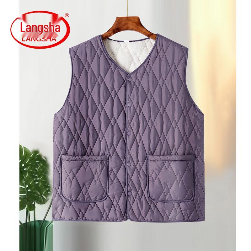 LangSha Women s Plus Size Fleece-lined Thermal Vest 9XL