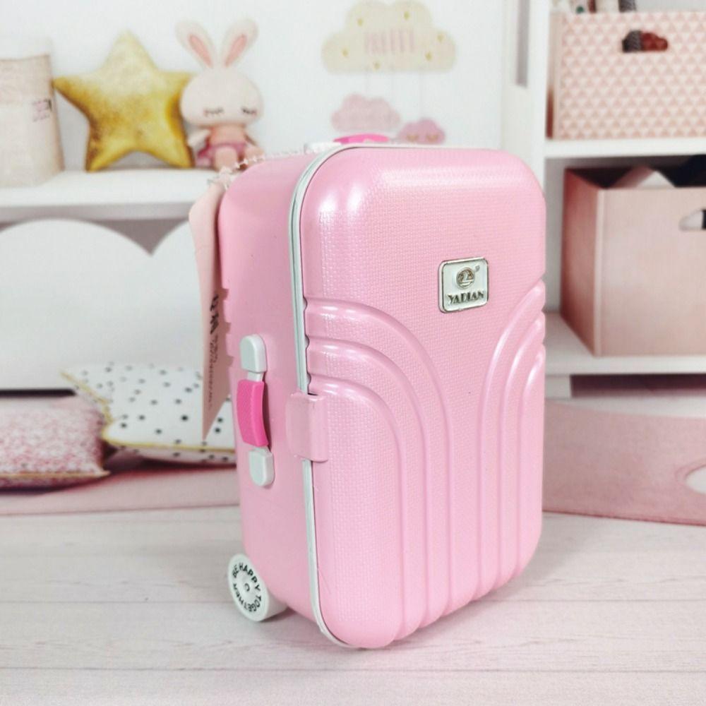 Scene Decor Miniature Portable Trunk Mini Dolls Luggage Box Model  Dolls Accessories