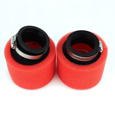 1 Stück Neuer Schwarzer Roter Schaumstoff Luftfilter Gerader Winkel Universal Dirt Pit Teile 35/38/40/42/45/48mm Schwamm Reiniger Moped Roller