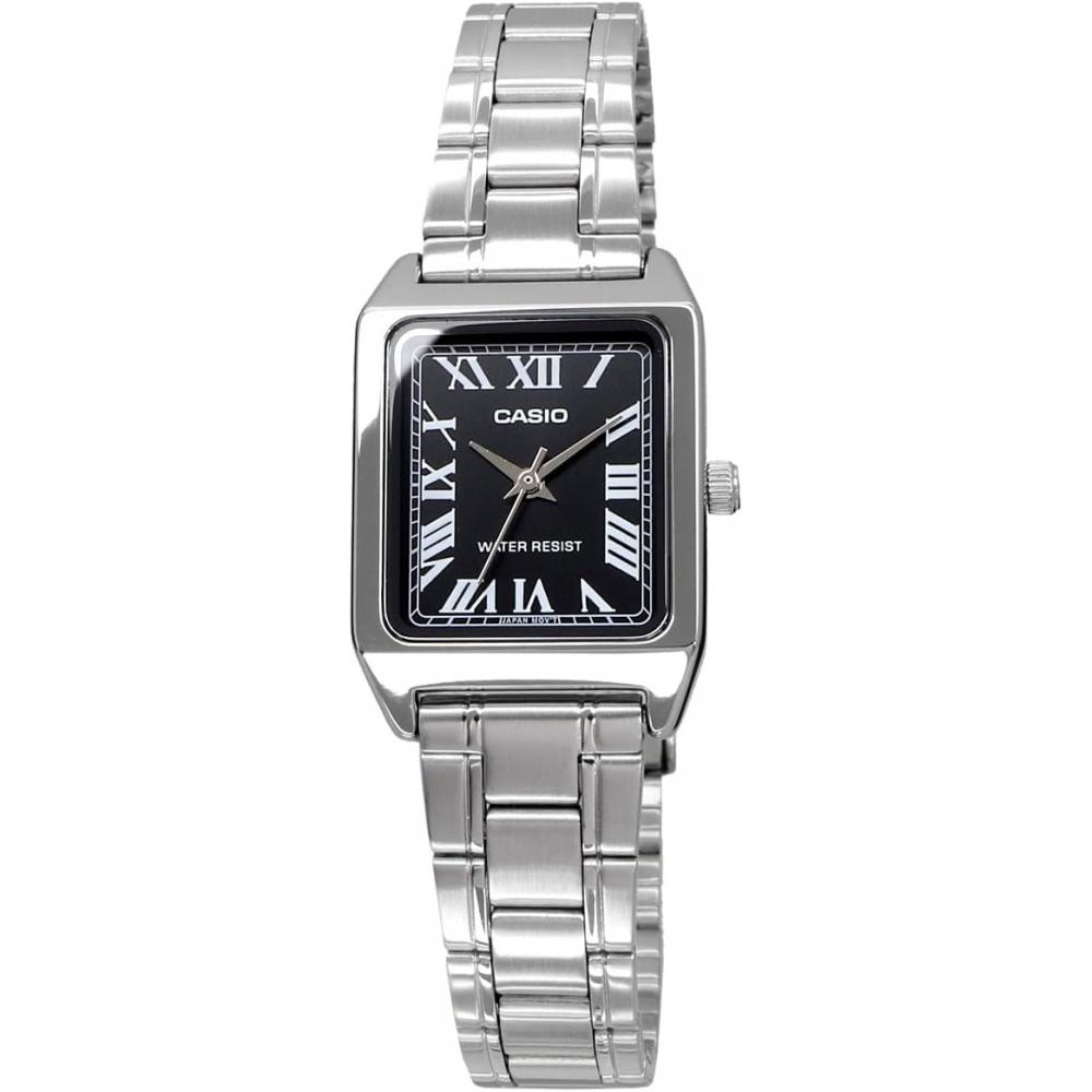 Casio Women S Analog Watch Black Silver Ltp V007d 1b