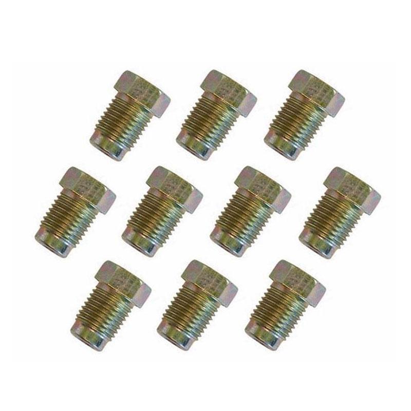 

10Pcs M10 Brake Pipe M10x1.0 Threads Car Brake Line Fittings 17 X 10mm For 3/16 Steel Brake Line Tubing For Car SUV Motorcycles 1Pc