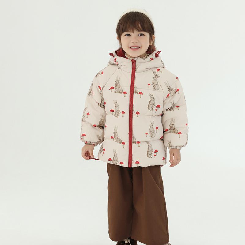Boys Girls Winter Elephant Cartoon Print Windproof Warm Hooded Fashionable Versatile