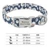 Cross-Border Dog Collar Wholesale Engraved Dog Tag Anti-Lost Adjustable Semi-Metal Buckle Medium and Large Dog Collar