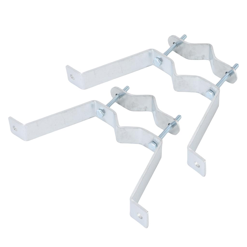 Heavy Duty TV Antenna Mast Brackets Adjustable Wall Mount Antenna Mast Clamp for Flagpoles Chimneys Pipelines Most Poles