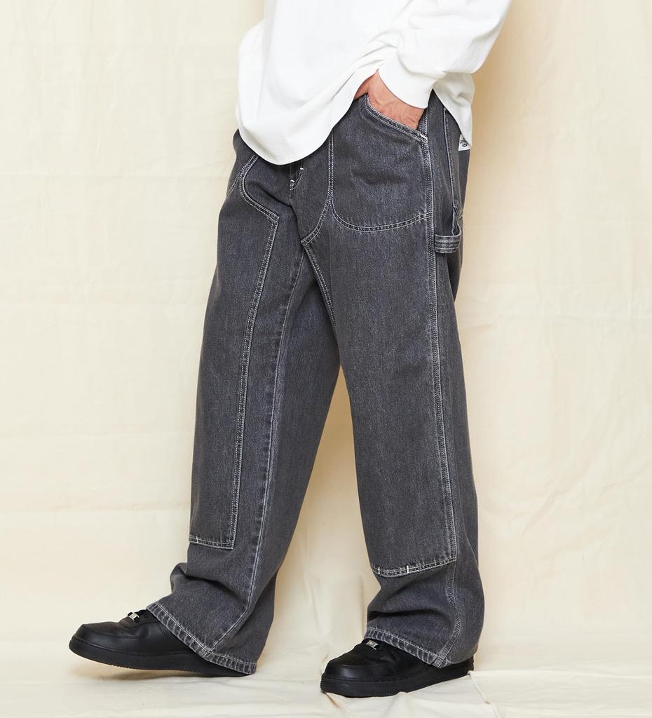 Lee Double Knee Wide Painter Denim Dark Size XL Men's Pants, Gray,