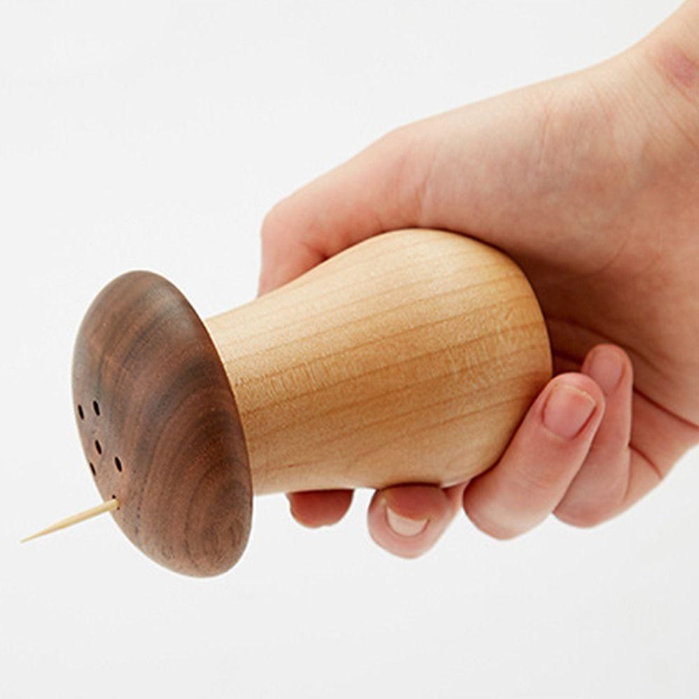 Exquisite Mushroom Toothpick Dispenser Dust-proof Toothpick Storage Box  Desktop Ornament