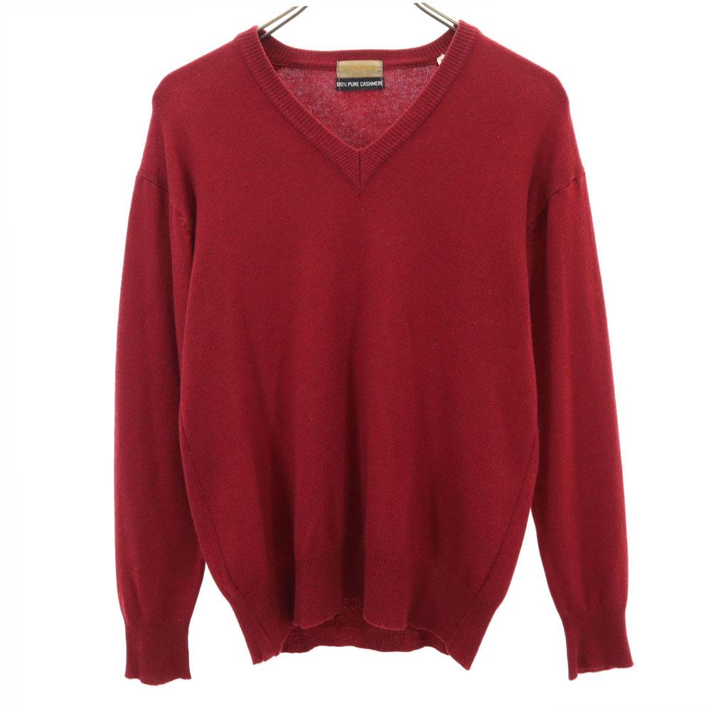 Yves Saint Laurent 90s 100% Cashmere Old Long Sleeve V Neck Sweater Knit Men's Used