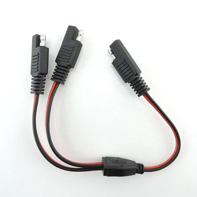 1 SAE To 2 SAE Splitter Cable Power Extension 2 Way Cable Plug 18AWG Adapter Connector Quick Connect Disconnect Solar System