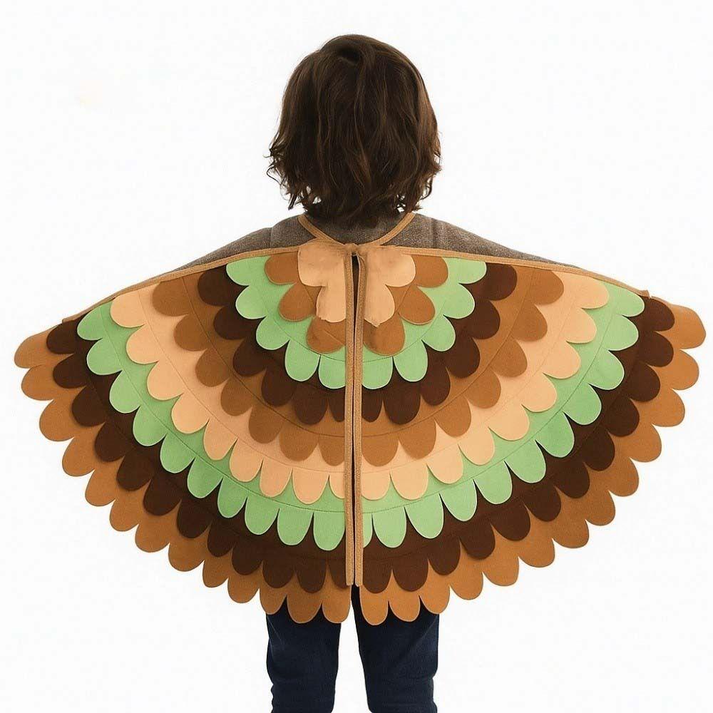 Bird Wings Halloween Cloak with Mask Felt Cloth Cape Mask Set  Stage Performance